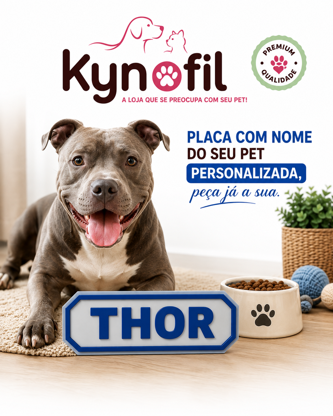 Placa Pet Personalizada Nome do seu cão Combo