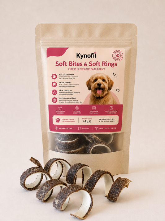 Soft Rings Couro Kynofil – Anéis Mastigáveis para Cães | Sabor Carne