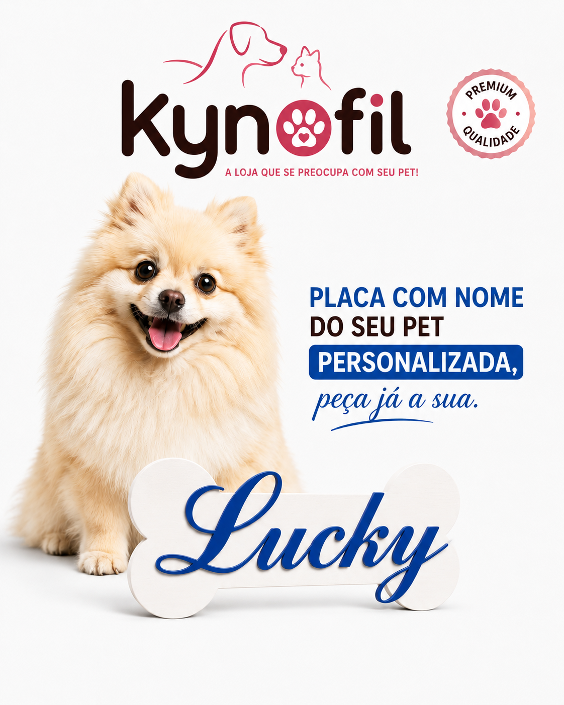 Placa Pet Personalizada com Nome Pet | Decoração para Cachorro | Produtos Premium para Cães, Placa para casinha de cachorro, placa com nome para canil, caixa de transporte ou caminha de filhote, plaquinha de identificação em formato de osso