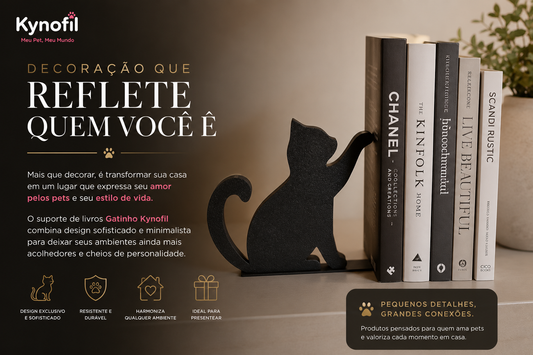 Suporte para Livro Gatinho Casal