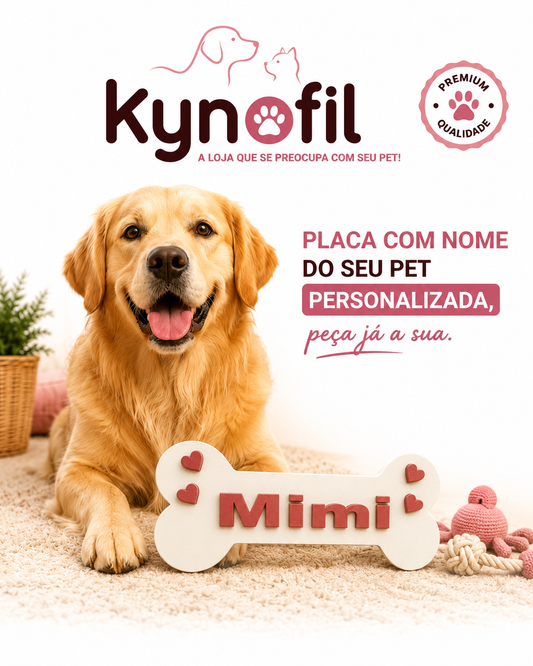 Placa com Nome do cão - O nome do seu melhor amigo merece um lugar especial. ❤️🐾
