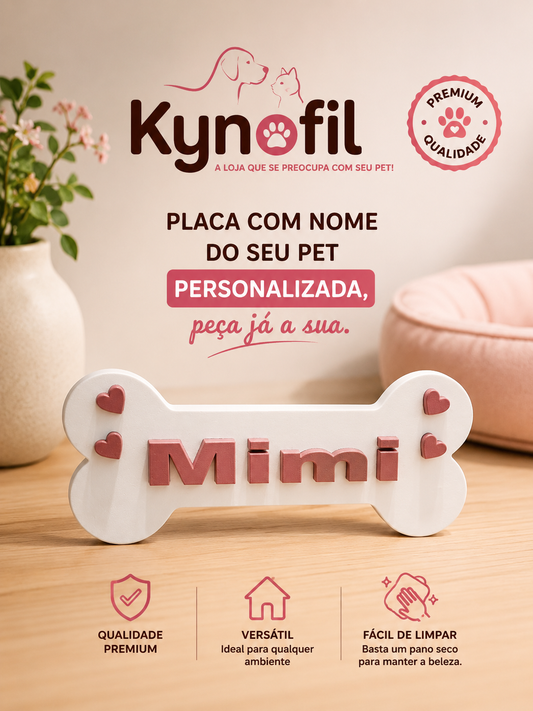 Placa com Nome do cão - O nome do seu melhor amigo merece um lugar especial. ❤️🐾