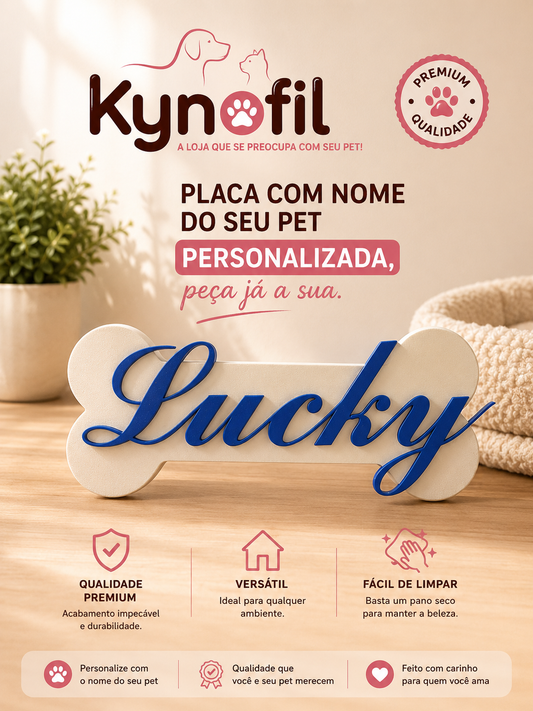 Placa Pet Personalizada com Nome Pet | Decoração para Cachorro | Produtos Premium para Cães