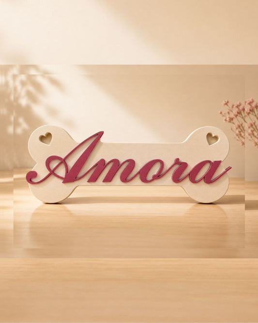 Placa Pet Personalizada com Nome | Decoração para Cachorro | Impressão 3D Premium