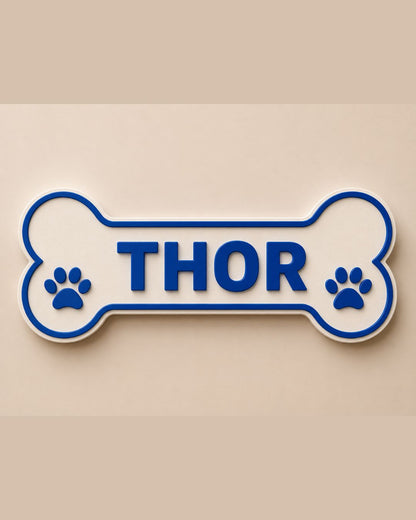 Placa Pet Personalizada com Nome Pet | Decoração para Cachorro | Impressão 3D Premium
