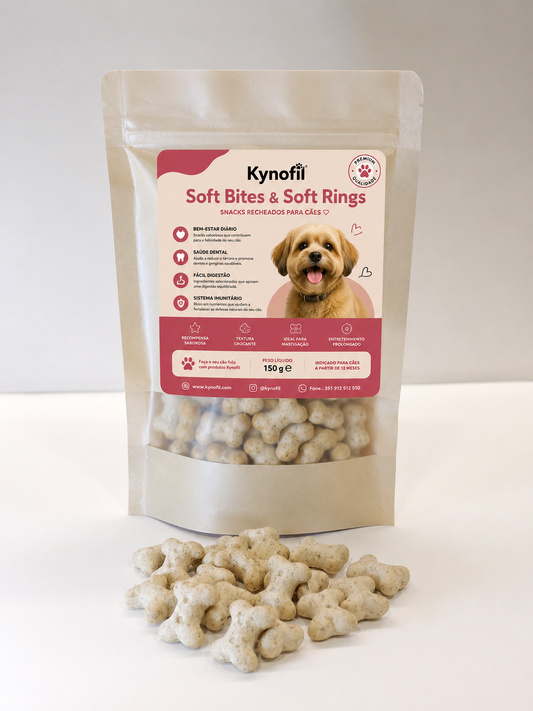 Soft Bites Leite – Petiscos recheados com sabor suave a leite para cão
